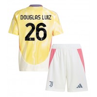 Camisa de Futebol Juventus Douglas Luiz #26 Equipamento Secundário Infantil 2024-25 Manga Curta (+ Calças curtas)